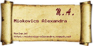 Miokovics Alexandra névjegykártya