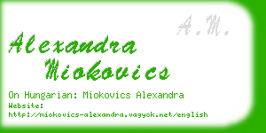 alexandra miokovics business card